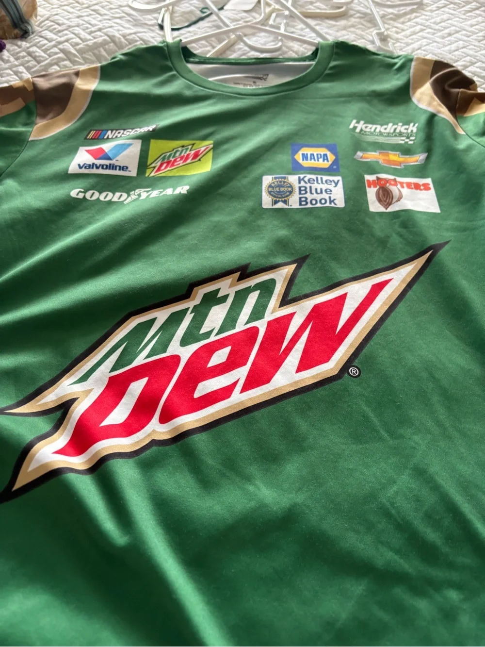 Mountain Dew Elliott Racing Sponsor Tee - Green Size XL EUC - Picture 8 of 11